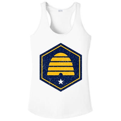 New Flag Of Utah Beehive Symbol Ladies PosiCharge Competitor Racerback Tank