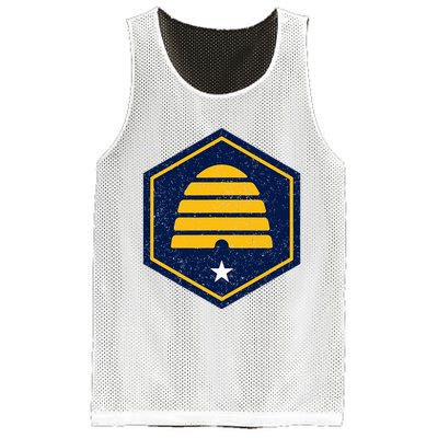 New Flag Of Utah Beehive Symbol Mesh Reversible Basketball Jersey Tank