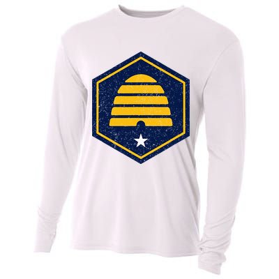New Flag Of Utah Beehive Symbol Cooling Performance Long Sleeve Crew