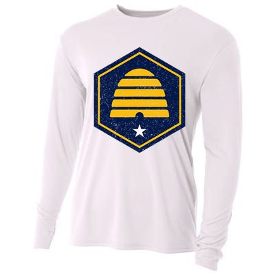 New Flag Of Utah Beehive Symbol Cooling Performance Long Sleeve Crew