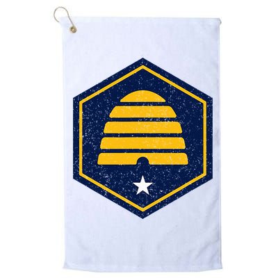 New Flag Of Utah Beehive Symbol Golf Towel