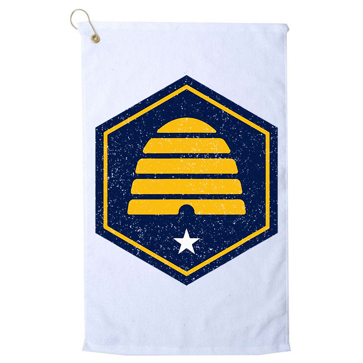 New Flag Of Utah Beehive Symbol Golf Towel