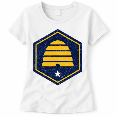 New Flag Of Utah Beehive Symbol Womens T-Shirt