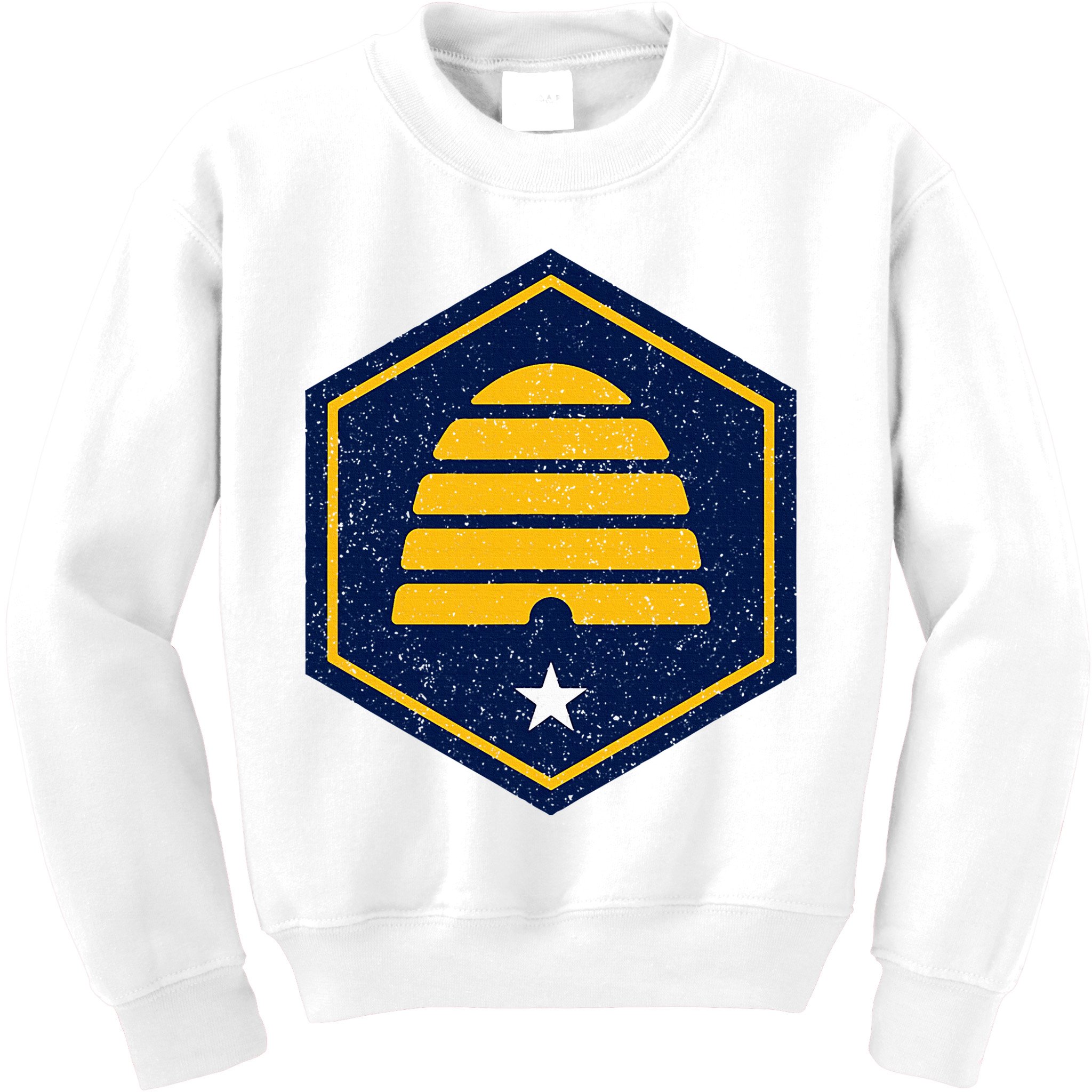 New Flag Of Utah Beehive Symbol Kids Sweatshirt