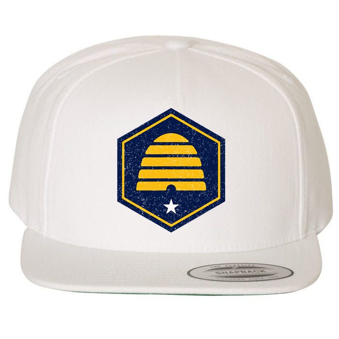 New Flag Of Utah Beehive Symbol Wool Snapback Cap