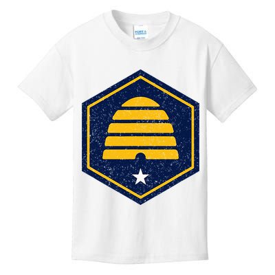 New Flag Of Utah Beehive Symbol Kids T-Shirt