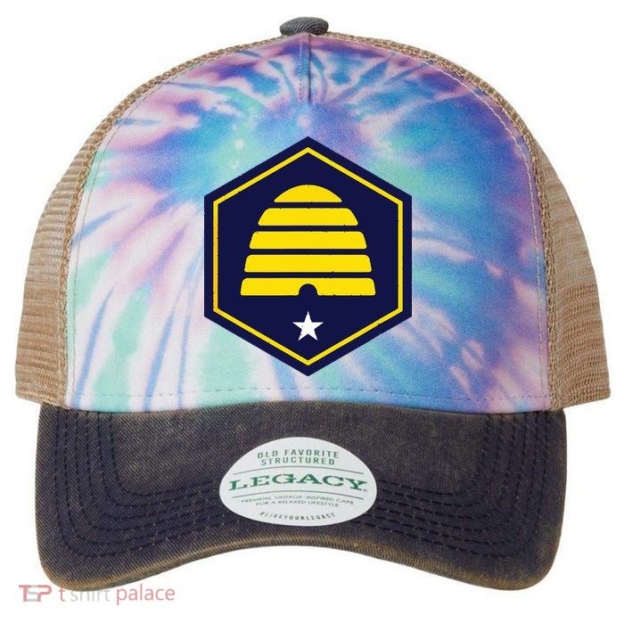 New Flag Of Utah Beehive Symbol Legacy Tie Dye Trucker Hat
