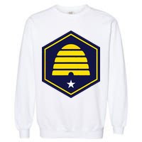 New Flag Of Utah Beehive Symbol Garment-Dyed Sweatshirt