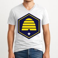 New Flag Of Utah Beehive Symbol V-Neck T-Shirt