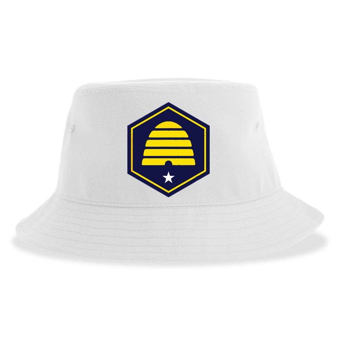 New Flag Of Utah Beehive Symbol Sustainable Bucket Hat