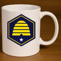 New Flag Of Utah Beehive Symbol 11oz C Handle Ceramic Mug