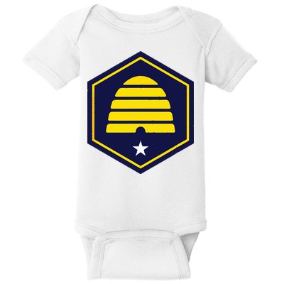 New Flag Of Utah Beehive Symbol Baby Bodysuit