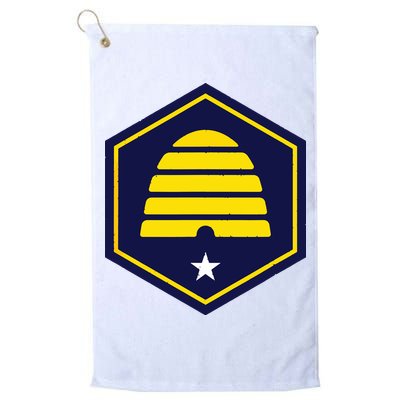New Flag Of Utah Beehive Symbol Golf Towel