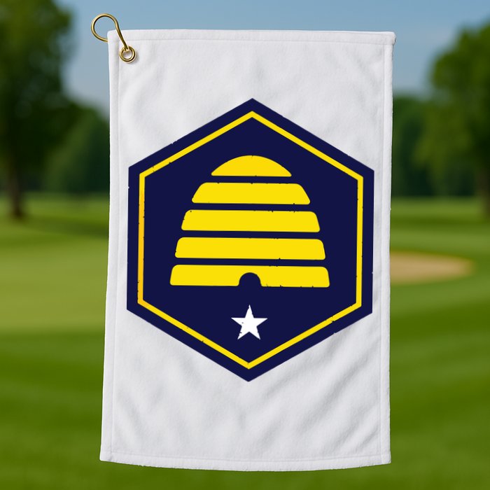 New Flag Of Utah Beehive Symbol Golf Towel