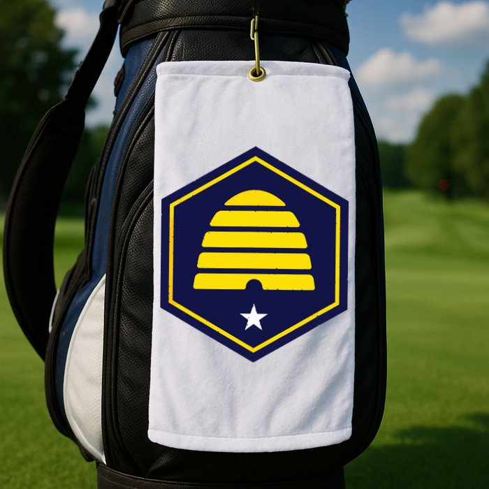 New Flag Of Utah Beehive Symbol Golf Towel