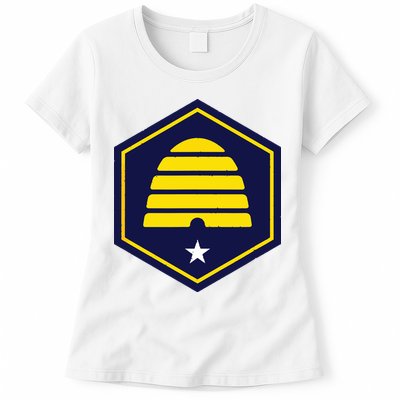 New Flag Of Utah Beehive Symbol Womens T-Shirt