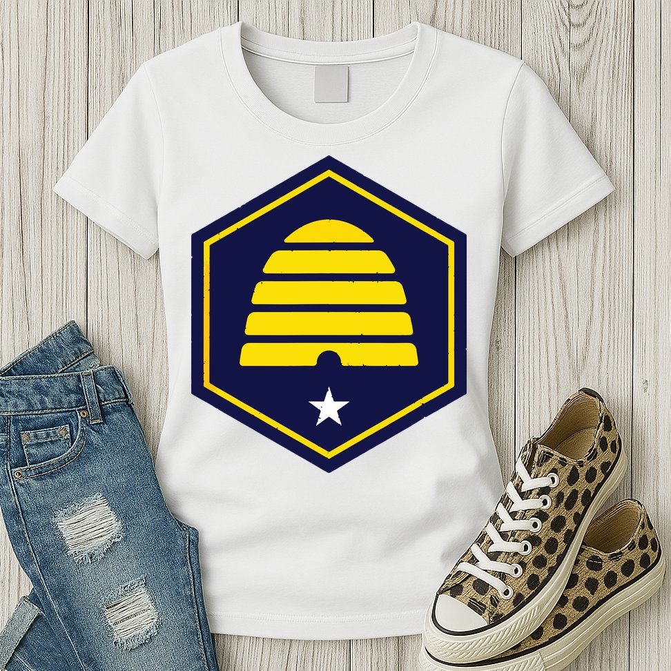 New Flag Of Utah Beehive Symbol Womens T-Shirt
