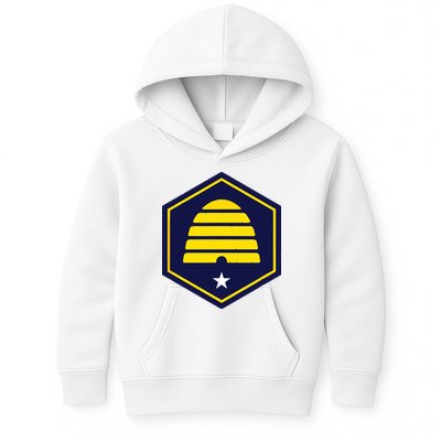 New Flag Of Utah Beehive Symbol Kids Hoodie