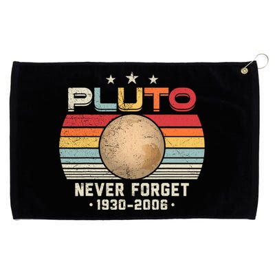 Never Forget Pluto Vintage Nerdy Astronomy Space Science Grommeted Golf Towel