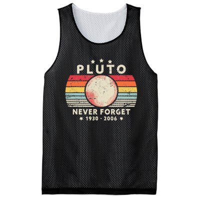 Never Forget Pluto Retro Style Funny Space Science Mesh Reversible Basketball Jersey Tank