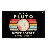 Never Forget Pluto Retro Style Funny Space Science Grommeted Golf Towel