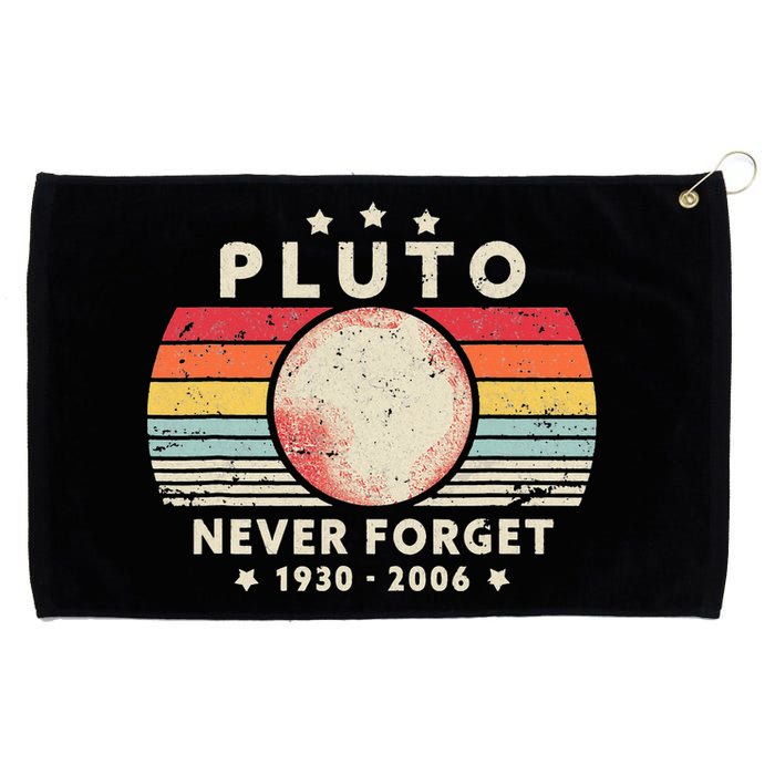 Never Forget Pluto Retro Style Funny Space Science Grommeted Golf Towel