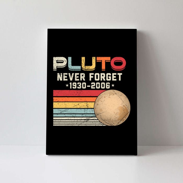 Never Forget Pluto Astronomy Space Science Retro Vintage Pluto 1930 2006 Canvas