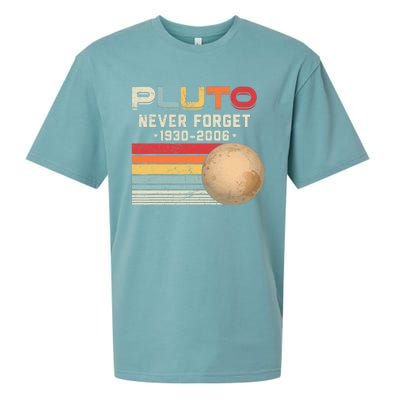 Never Forget Pluto Astronomy Space Science Retro Vintage Pluto 1930 2006 Sueded Cloud Jersey T-Shirt