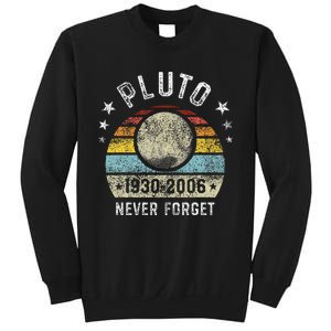 Never Forget Pluto Funny Science Retro Space Sweatshirt