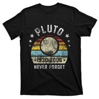 Never Forget Pluto Funny Science Retro Space T-Shirt