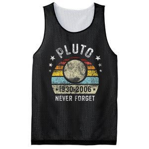 Never Forget Pluto Funny Science Retro Space Mesh Reversible Basketball Jersey Tank