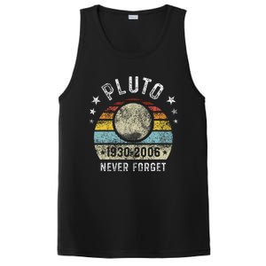 Never Forget Pluto Funny Science Retro Space PosiCharge Competitor Tank