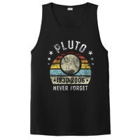 Never Forget Pluto Funny Science Retro Space PosiCharge Competitor Tank