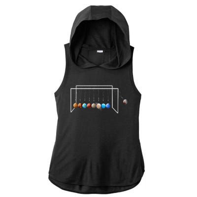 Never Forget Pluto Funny Planet Pluto Ladies PosiCharge Tri-Blend Wicking Draft Hoodie Tank