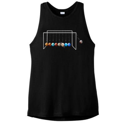 Never Forget Pluto Funny Planet Pluto Ladies PosiCharge Tri-Blend Wicking Tank