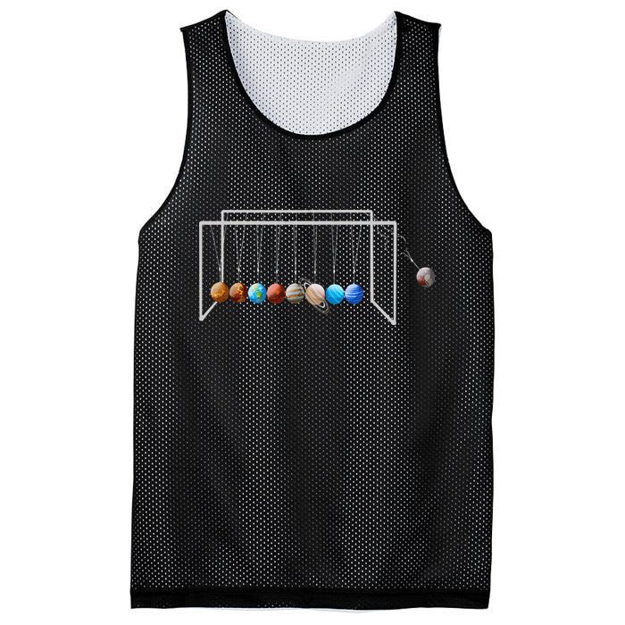 Never Forget Pluto Funny Planet Pluto Mesh Reversible Basketball Jersey Tank