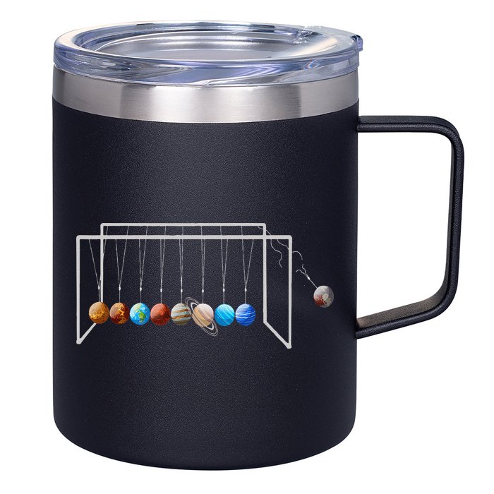 Never Forget Pluto Funny Planet Pluto 12oz Stainless Steel Coffee Mug