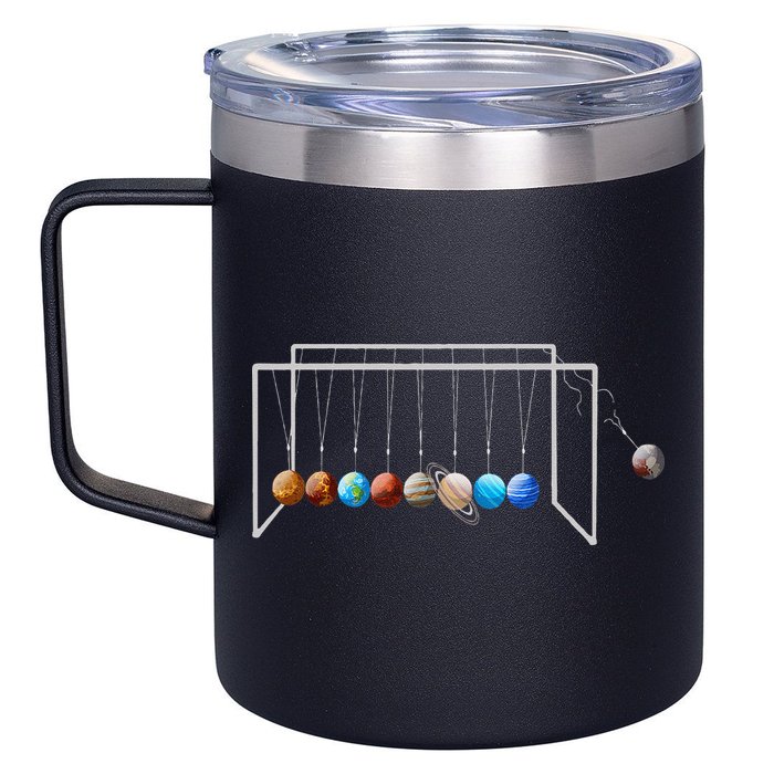 Never Forget Pluto Funny Planet Pluto 12oz Stainless Steel Coffee Mug