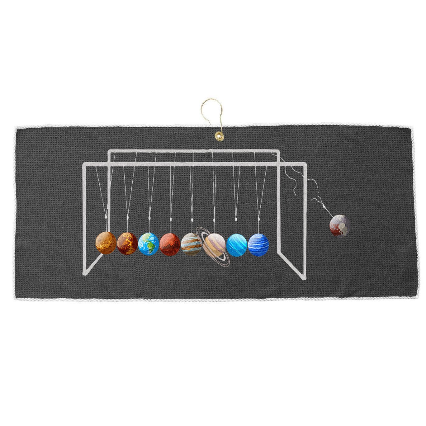 Never Forget Pluto Funny Planet Pluto Large Microfiber Waffle Golf Towel