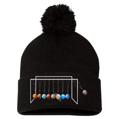Never Forget Pluto Funny Planet Pluto Pom Pom 12in Knit Beanie
