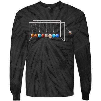 Never Forget Pluto Funny Planet Pluto Tie-Dye Long Sleeve Shirt