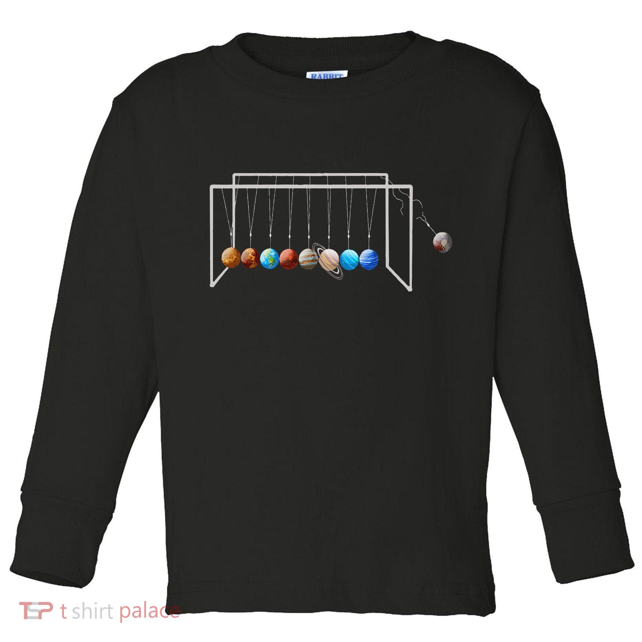 Never Forget Pluto Funny Planet Pluto Toddler Long Sleeve Shirt