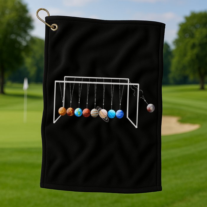 Never Forget Pluto Funny Planet Pluto Golf Towel