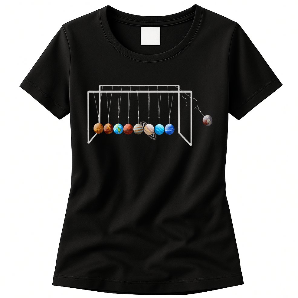 Never Forget Pluto Funny Planet Pluto Womens T-Shirt