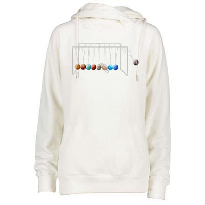 Never Forget Pluto Funny Planet Pluto Womens Funnel Neck Pullover Hood