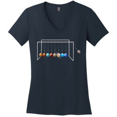 Never Forget Pluto Funny Planet Pluto Women's V-Neck T-Shirt