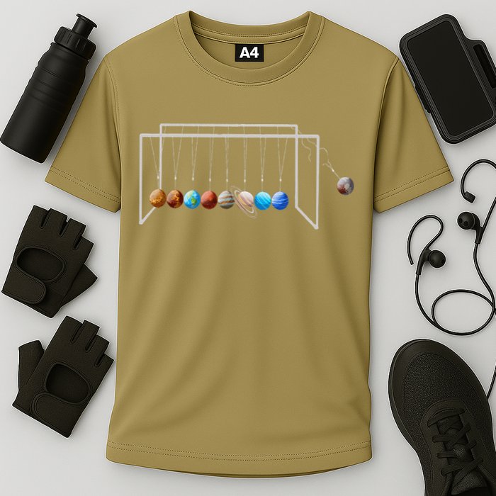 Never Forget Pluto Funny Planet Pluto Cooling Performance Crew T-Shirt
