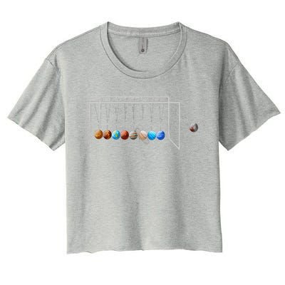 Never Forget Pluto Funny Planet Pluto Women's Crop Top Tee