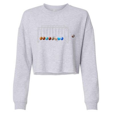 Never Forget Pluto Funny Planet Pluto Cropped Pullover Crew