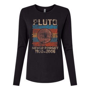 Never Forget Pluto Nerdy Astronomy Space Science Pluto Never Forget Shirts Womens Cotton Relaxed Long Sleeve T-Shirt